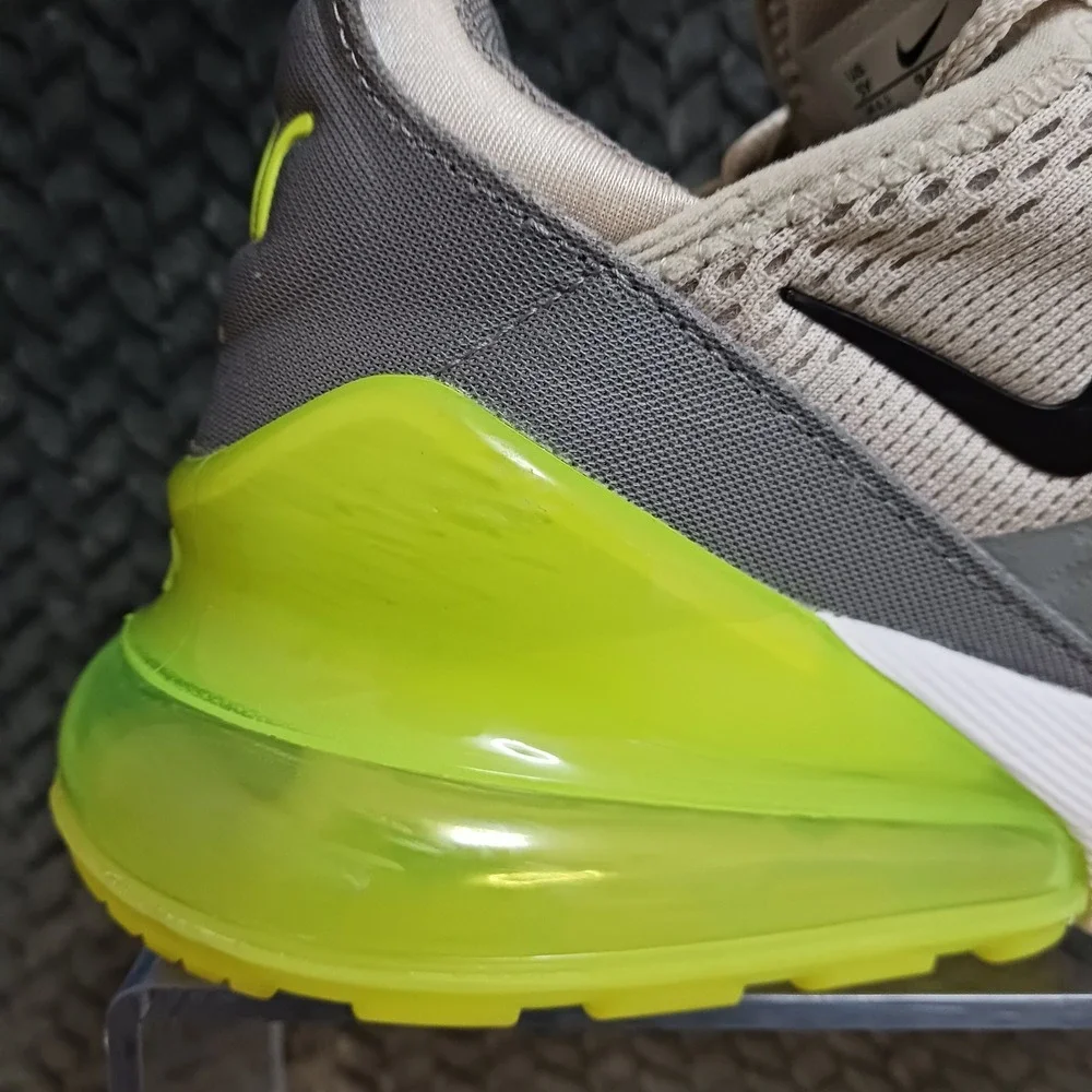 Nike Air Max 270 Light Bone Volt GS Walking Running Shoes Size 5Y Women's 6.5